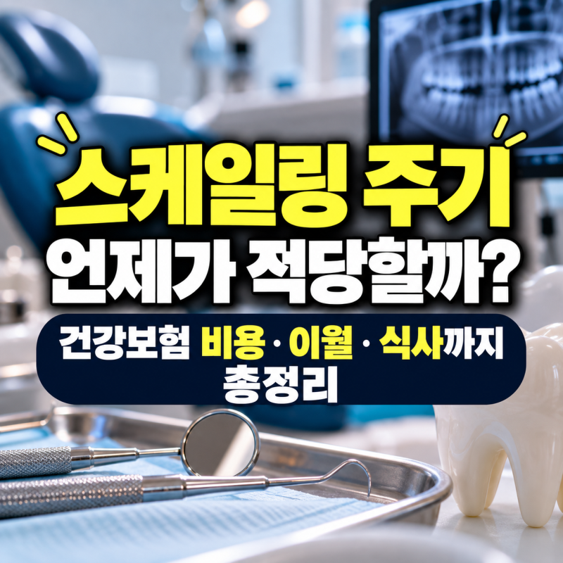 스케일링 주기 언제가 적당할까? 건강보험 비용·이월·식사까지 총정리