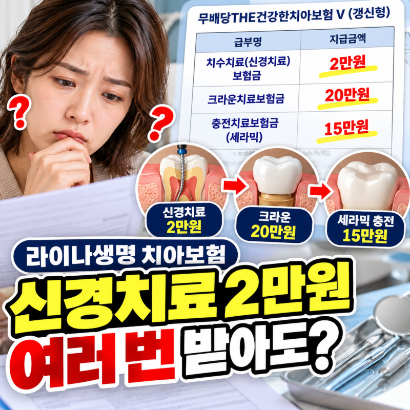 라이나생명 치아보험 신경치료 2만원·세라믹 15만원? 실제 가입내역 확인해보니