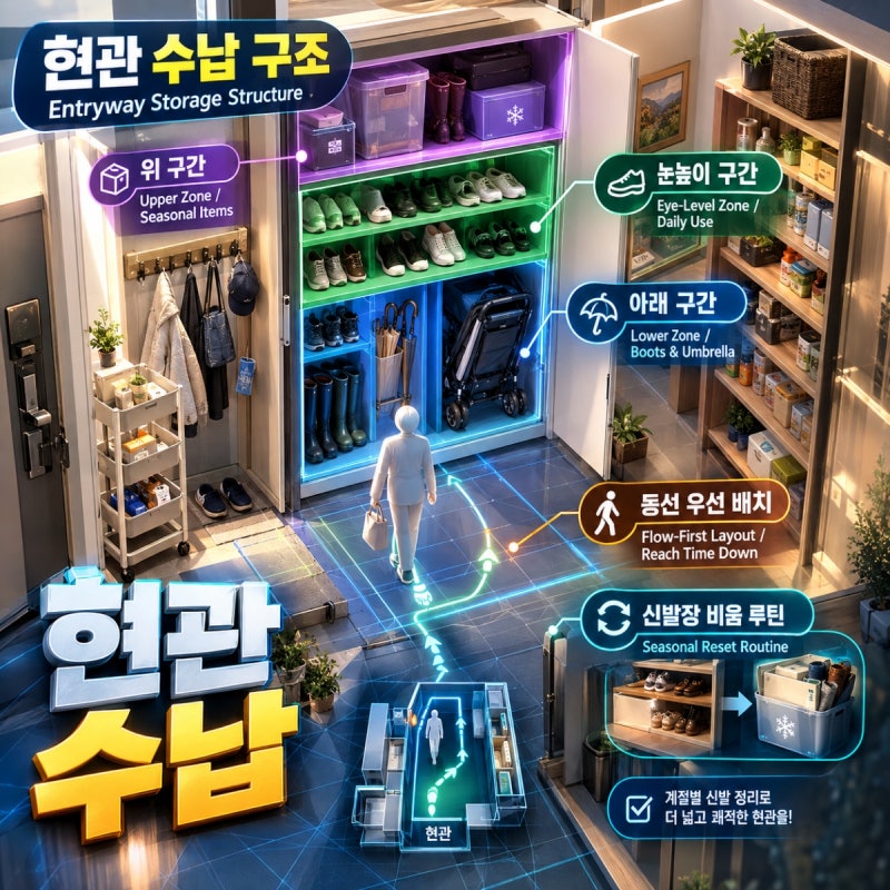 현관 수납 구조, 신발장 넘치는 집이 놓치는 동선 해결법
