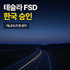 테슬라 FSD 한국 승인, 79.3%가 못 쓰는 이유
