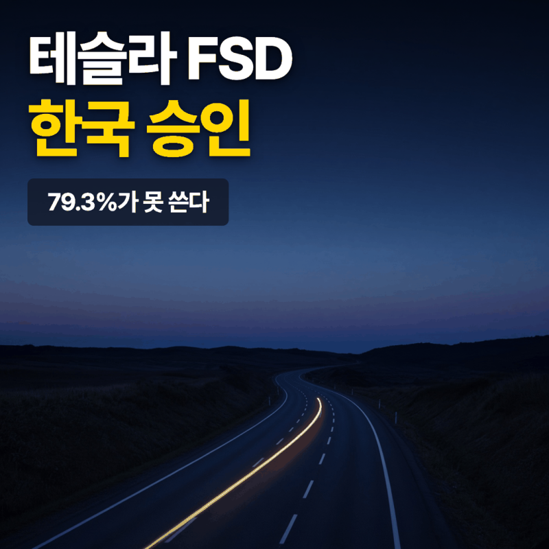 테슬라 FSD 한국 승인, 79.3%가 못 쓰는 이유