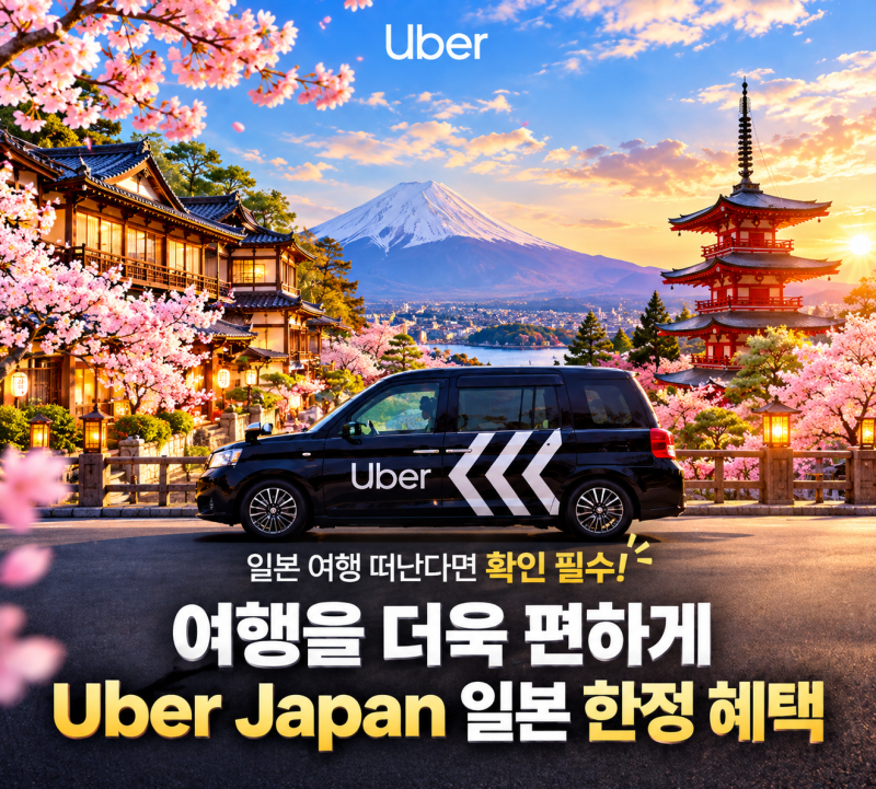일본 여행, 택시비 때문에 망설였다면 2026년 10월 우버(Uber) 할인코드부터 확인하세요!