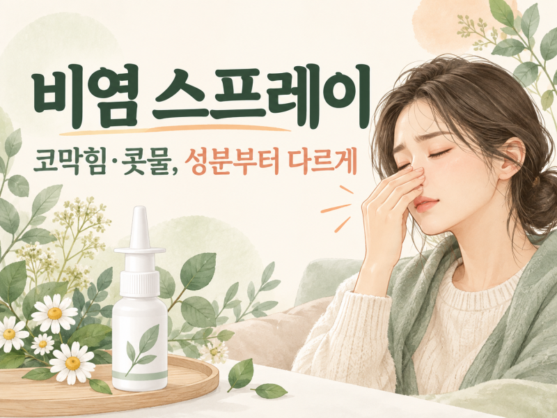비염 스프레이, 아무거나 뿌려도 될까?｜오트리빈·나조넥스 성분과 사용법, 코막힘이 반복....