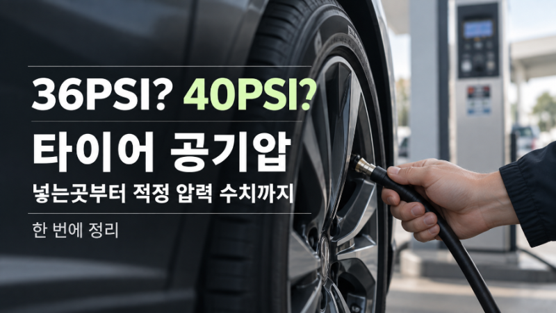 “36PSI? 40PSI?” 타이어 공기압 넣는곳부터 적정 압력 수치까지 한 번에 정리