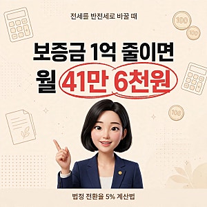 전세를 반전세로 바꾸자는 집주인 — 법정 전환율로 월세 상한 계산하는 법
