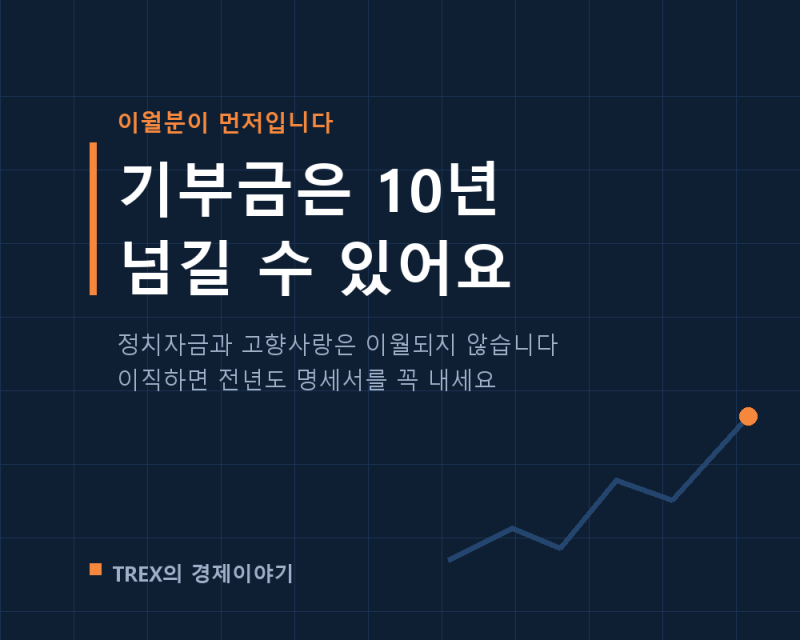 기부금은 이월분부터 먼저 씁니다, 10년 동안