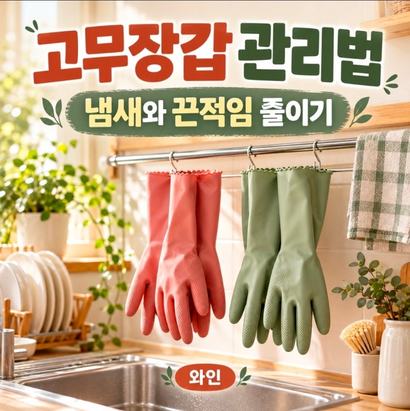[고무장갑 냄새·끈적임 줄이는 관리법]