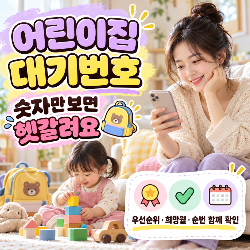 어린이집 대기번호가 바뀌는 이유, 우선순번부터 확인하세요