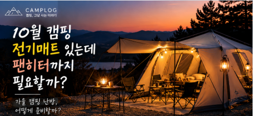 10월 캠핑, 전기매트 있는데 팬히터까지 필요할까?