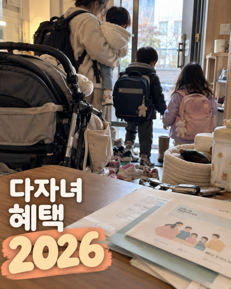 2026 다자녀 혜택, 이제 2자녀부터 받는다 (기준·금액·신청법)