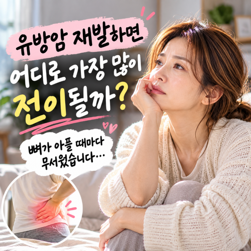 유방암 재발하면 어디로 가장 많이 전이될까? 뼈가 아플 때마다 무서웠습니다