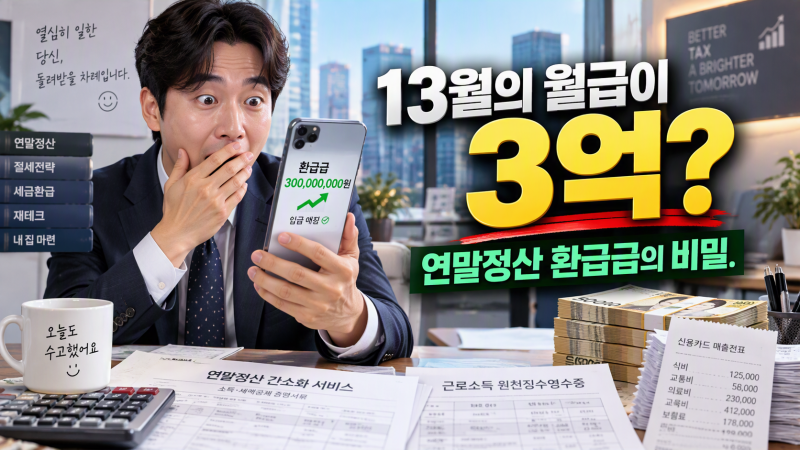 “13월의 월급이 3억?” 연말정산 1억 넘게 환급받은 직장인 환급금 늘리는 방법 총정리…놓....