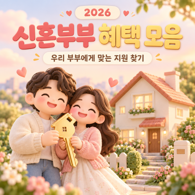 2026 신혼부부 혜택 모음! 전세대출부터 세금 공제, 인천 천원주택까지