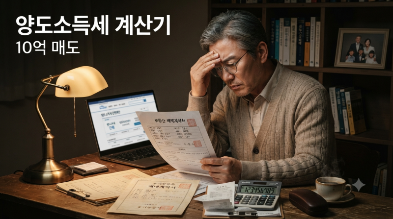 양도소득세 계산기, 10억에 판 아파트 0원에서 2억2천만원까지