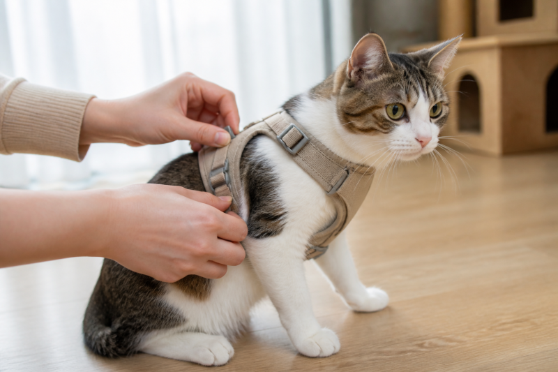 고양이 하네스, 산책보다 먼저 살펴볼 착용 신호