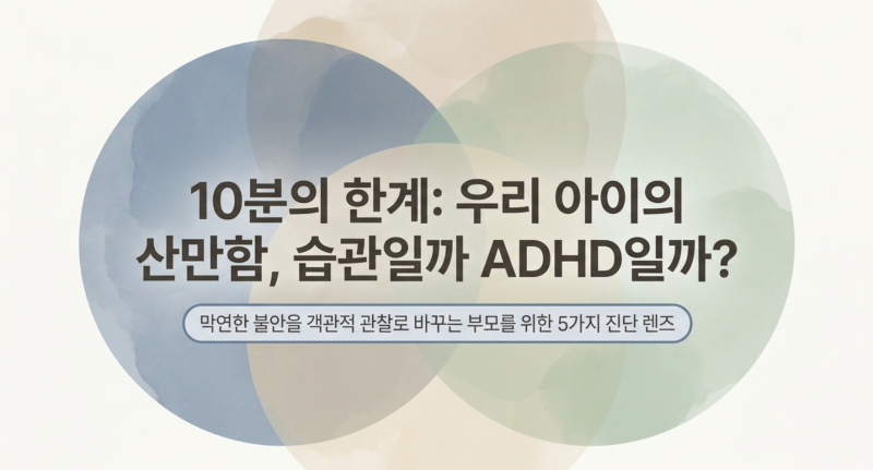 숙제만 시작하면 산만한 아이,ADHD일까?진단 전에 부모가 먼저 살필 5가지