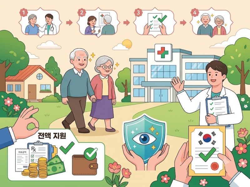 2026 노인 개안수술비 지원사업 신청 자격 및 지원 범위 총정리 (만 60세 이상 백내장·망막질....