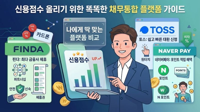 고금리 카드론·2금융권 대출, '채무통합 대환대출'로 이자 줄이고 신용점수 올리는 법!(핀테....