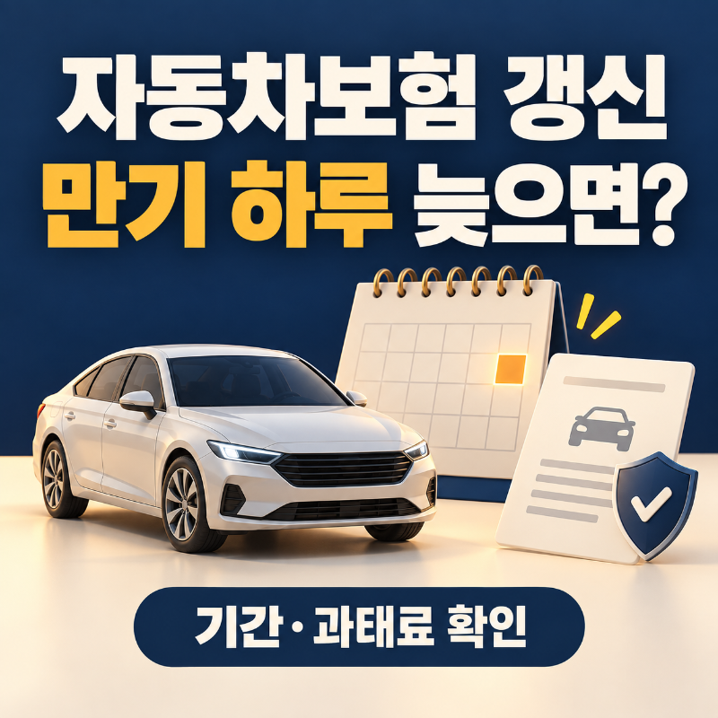 자동차보험 갱신기간 언제부터? 만기 하루 늦으면 과태료가 붙을까