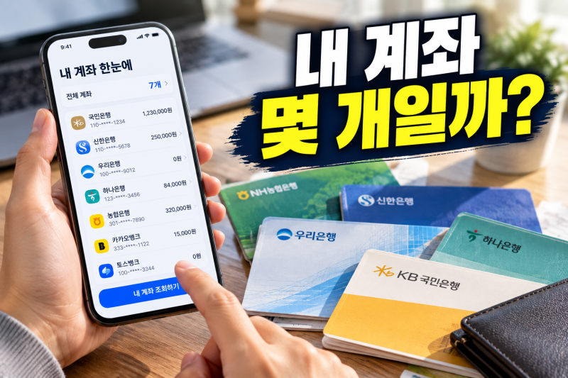 내가 만든 은행계좌 몇 개일까?｜안 쓰는 계좌까지 한 번에 조회·정리하는 방법
