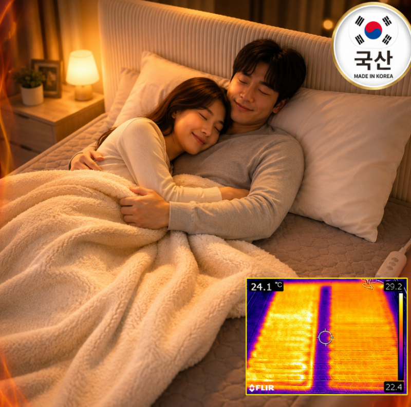 2인용 전기장판 한일 매트 사이즈, 부부 온도 싸움 줄여줄 분리난방 매트