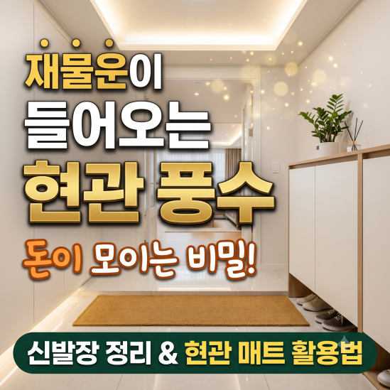 재물운이 들어오는 '현관' 풍수 — 신발장 정리 및 현관 매트 활용법