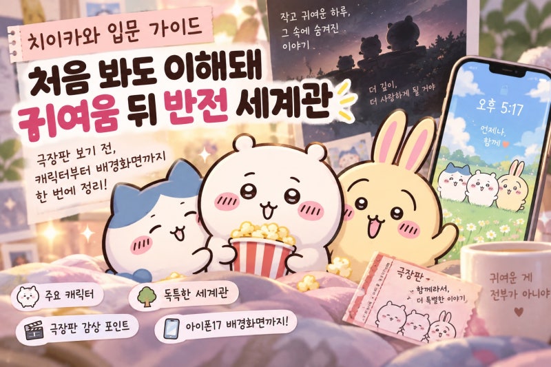 치이카와 입문 가이드: 극장판 보기 전 세계관부터 아이폰17 배경화면까지 한 번에 정리