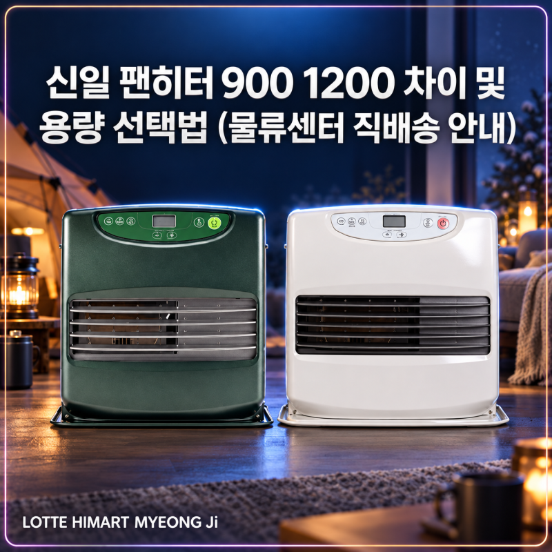 신일 팬히터 900 1200 차이 및 용량 선택법 (물류센터 직배송 안내)