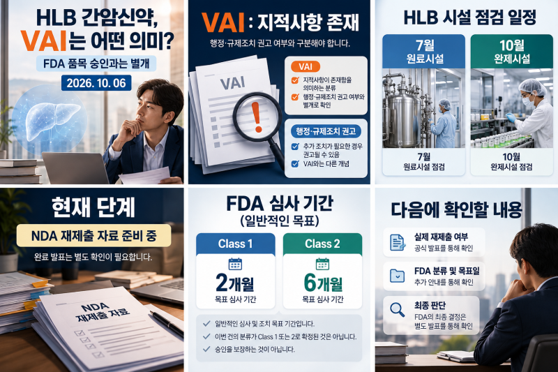 바이오기업 3탄 HLB｜HLB 간암신약 FDA 청신호? VAI 의미와 아직 남은 절차