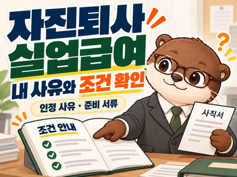 자진퇴사 실업급여, 받을 수 있는 사유와 준비할 서류