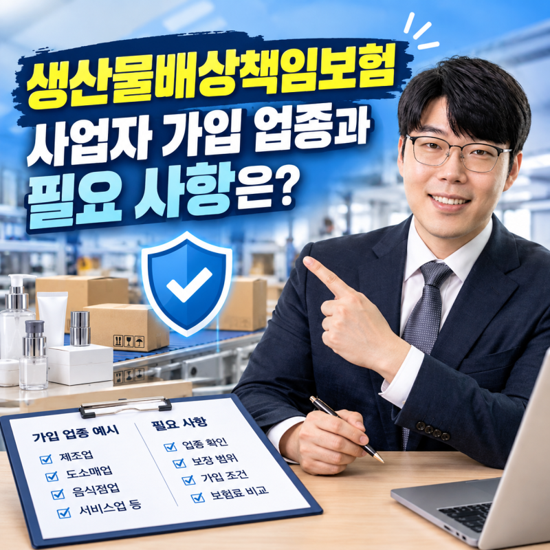 생산물배상책임보험 사업자 가입 업종과 필요 사항은?