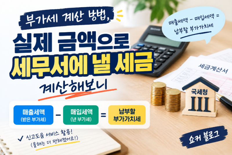 부가가치세 계산 방법, 실제 금액 예시로 한눈에 알아보기!
