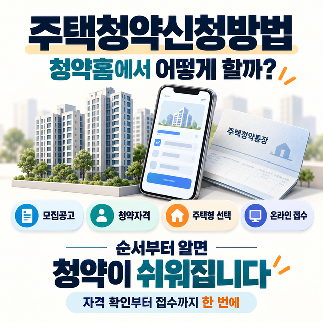 주택청약신청방법, 청약홈에서 자격 확인부터 접수까지