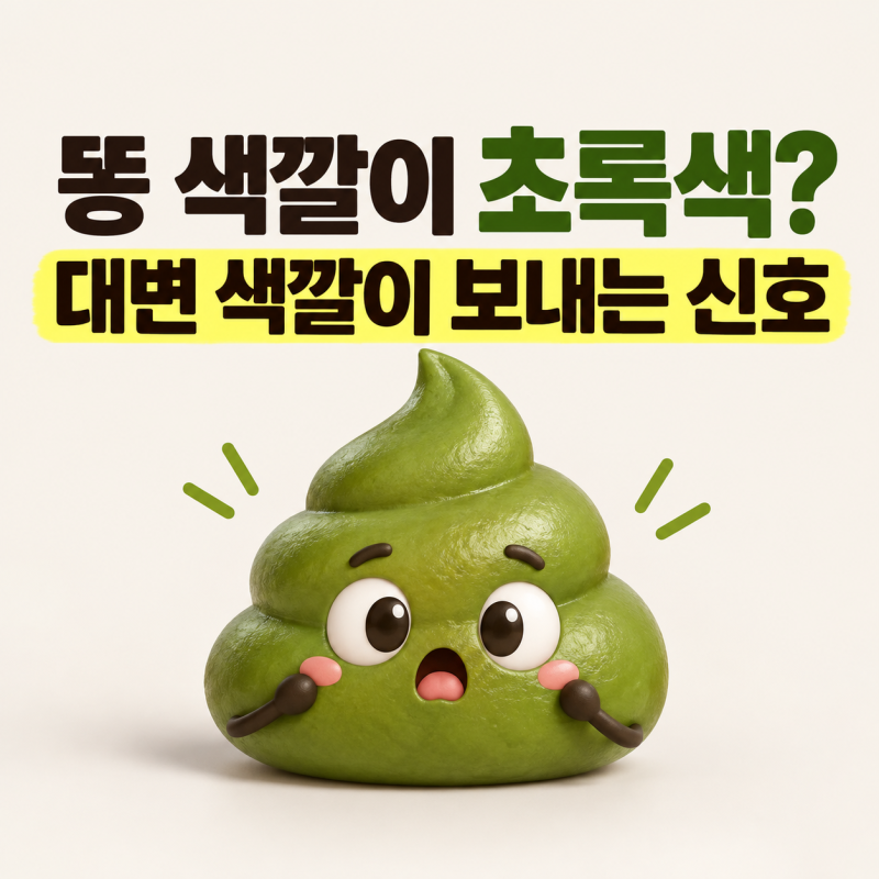 똥 색깔이 초록색? 대변 색깔이 보내는 신호