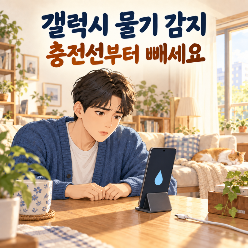 갤럭시 물기 감지, 물에 빠뜨린 적 없는데요?｜충전선을 다시 꽂기 전 할 일