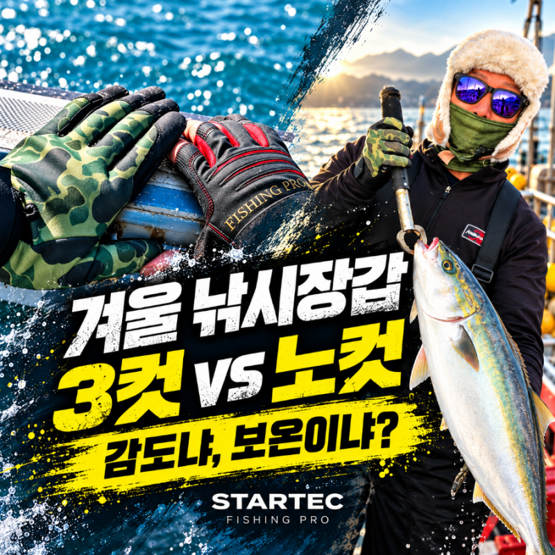 겨울 낚시장갑 추천, 3컷 노컷 차이부터 방한 낚시장갑 고르는 법