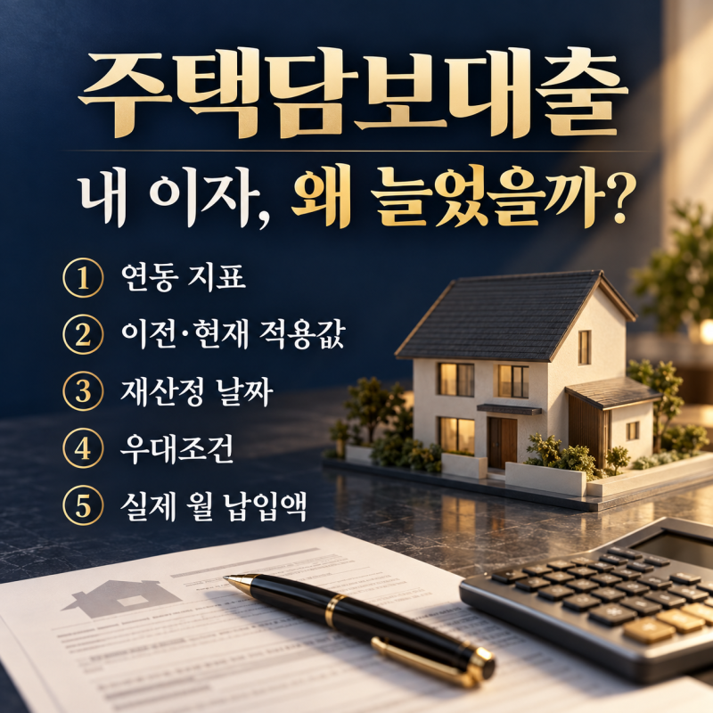 내 주택담보대출 이자 늘었다면? 금리 뉴스보다 먼저 볼 5가지