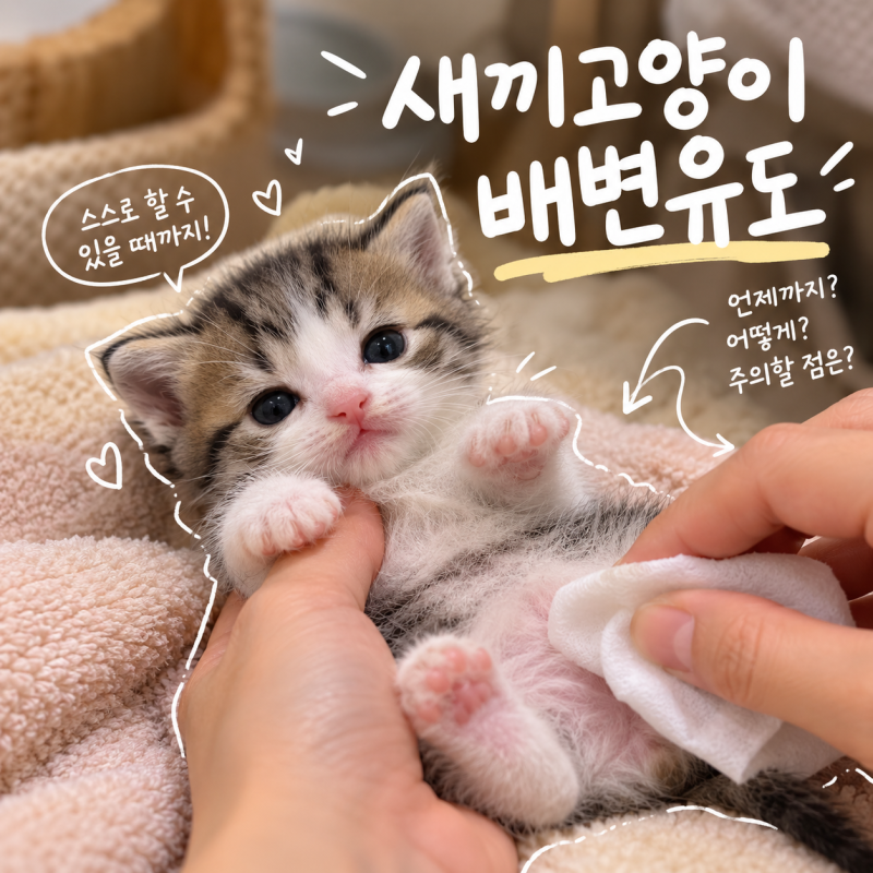 새끼고양이배변유도 시간과 방법, 언제까지 해야 할까요?