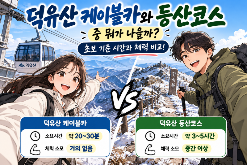 덕유산 케이블카 vs 등산코스 초보 완벽 비교