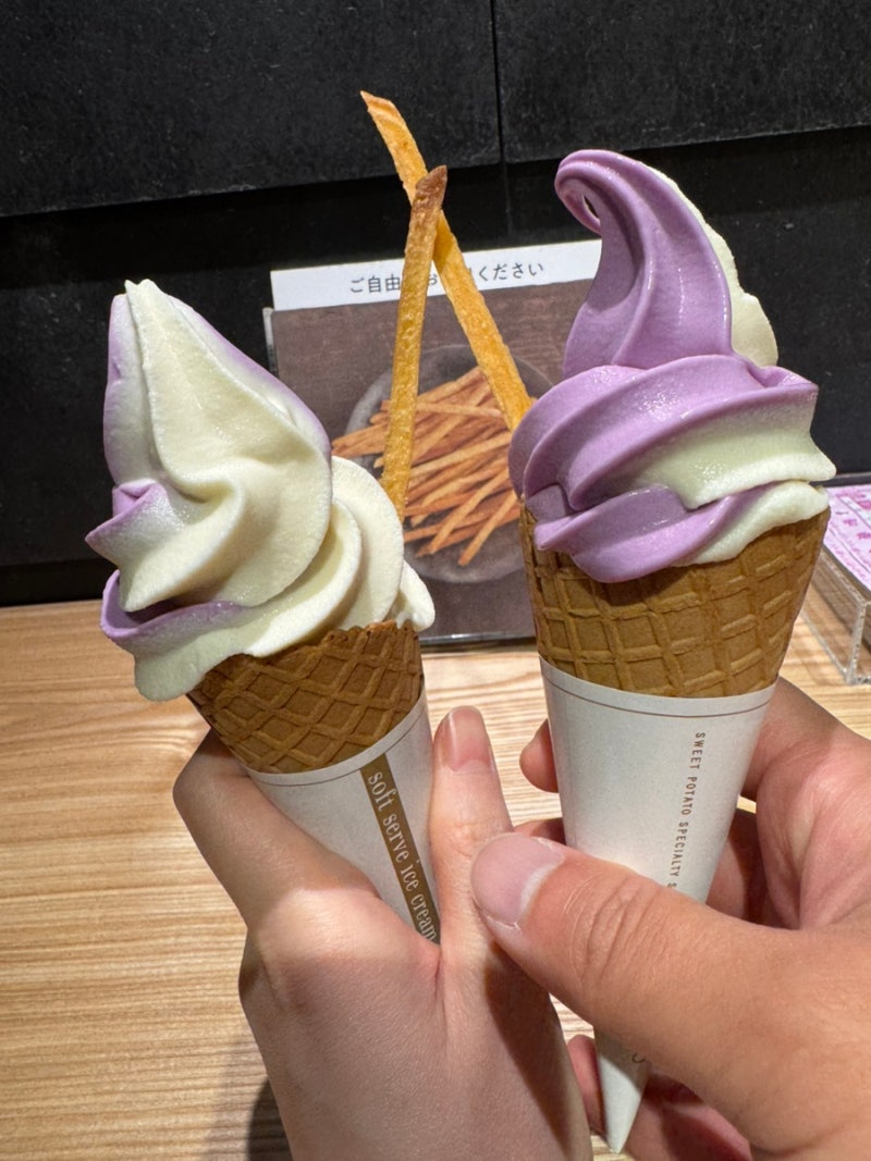 Again 후쿠오카_리뉴얼 후 방문한 [이모야킨지로] +아이스크림 (텐진역)