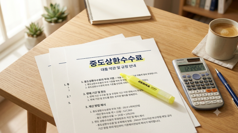대환대출 중도상환수수료 계산법, 공식 하나로 끝내기