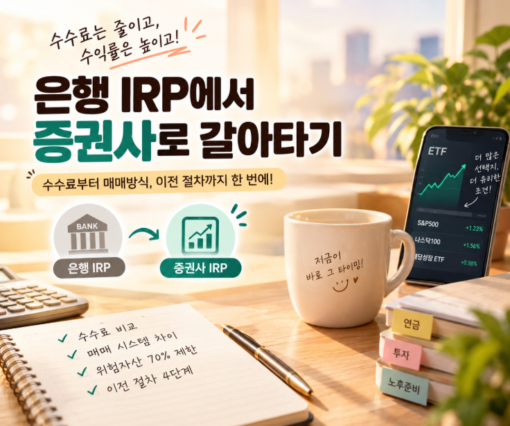 은행 IRP 5년 수익률이 의외로 높다? 증권사 옮기기 전 필수 체크리스트