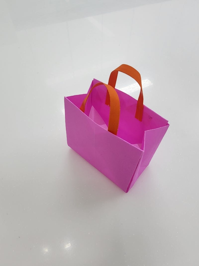 쇼핑백접기(색종이접기)소꼽놀이접기/가방접기/상자접기/사탕상자접기