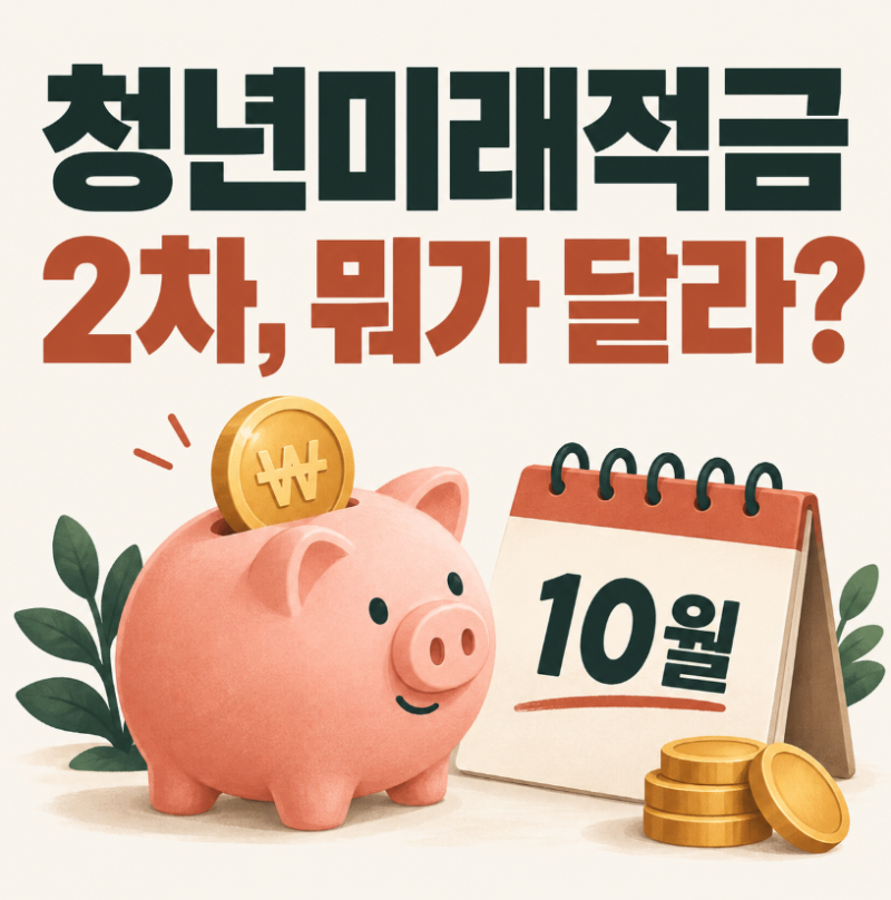 청년미래적금 2차 신청, 10월 7일 시작! 조건·방법과 1차 차이점
