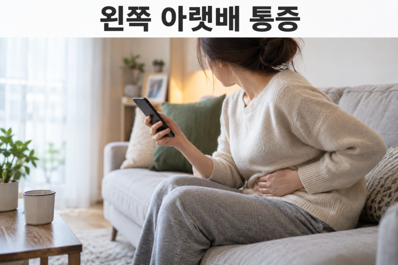 왼쪽 아랫배 통증 원인, 여자·남자 차이와 바로 병원 가야 할 신호