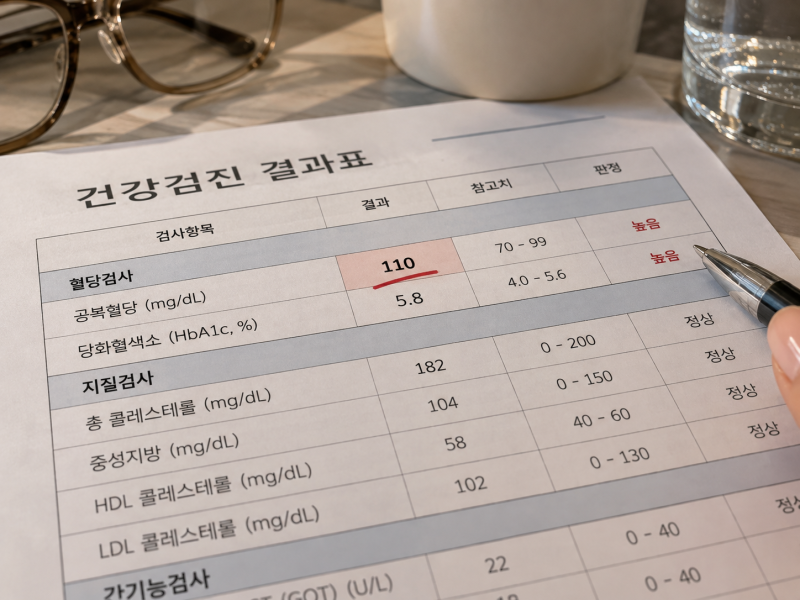 건강검진 공복혈당 110, 정상수치는 몇부터일까?