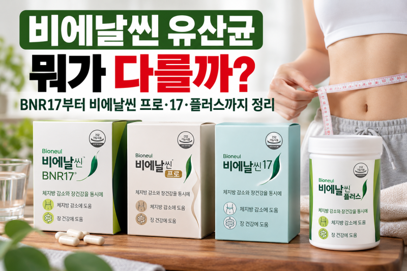 비에날씬 유산균 뭐가 다를까? BNR17부터 비에날씬프로·17·플러스까지 정리