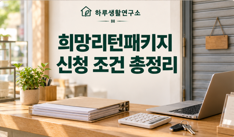 희망리턴패키지 신청 조건 총정리｜폐업지원·점포철거비·재창업 확인