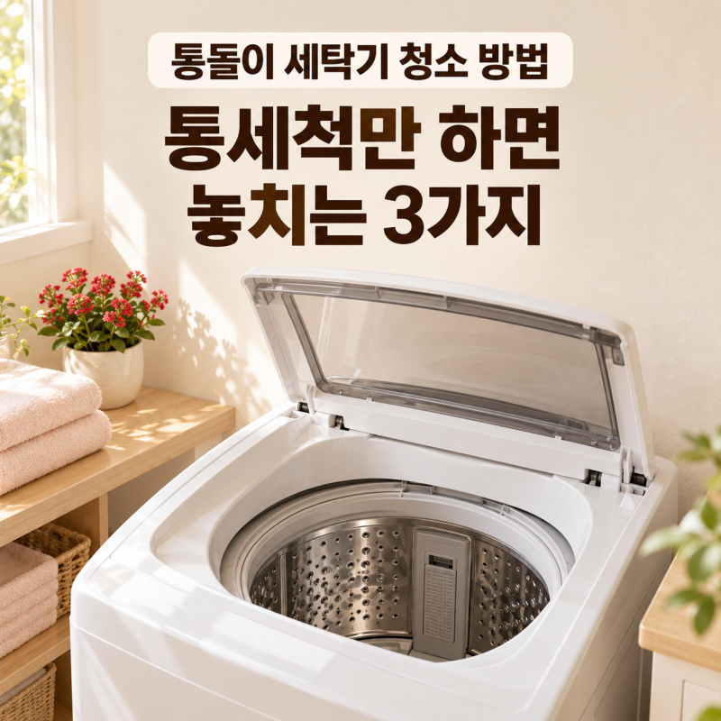 통돌이 세탁기 청소 방법,통세척만 하면 놓치는 3가지