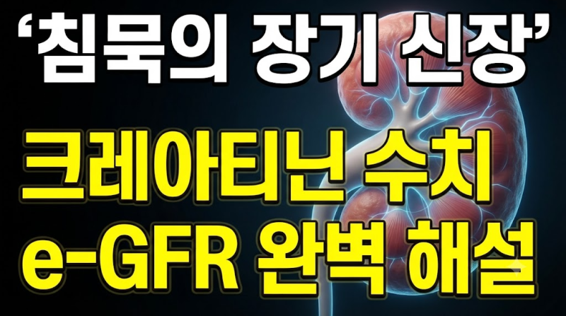 침묵의 장기 신장, 혈액검사 크레아티닌과 e-GFR 수치 읽는 법